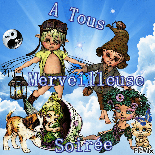 merveilleuse soirée - Бесплатный анимированный гифка