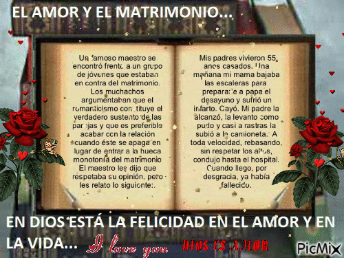 EL AMOR Y EL MATRIMONIO... - Бесплатный анимированный гифка
