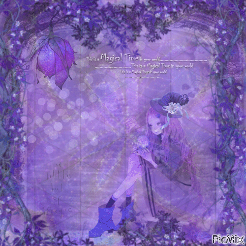 purple witch - Gratis geanimeerde GIF