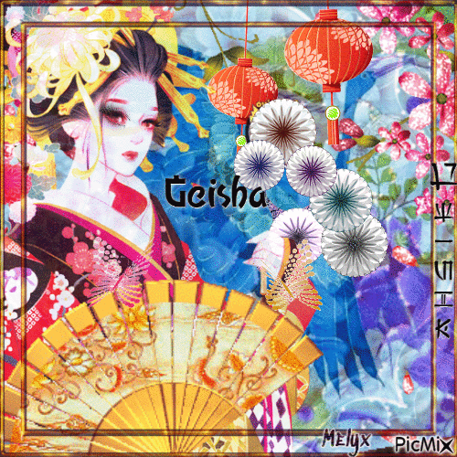 geisha - Sakuran Manga - GIF animé gratuit