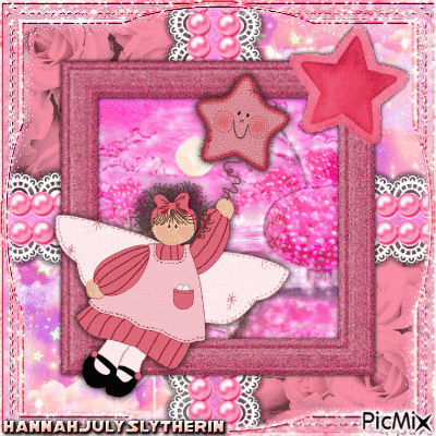 {♥[]♥}Pink Fairy with Star{♥[]♥} - GIF animado gratis