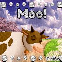 Moo - GIF animado grátis