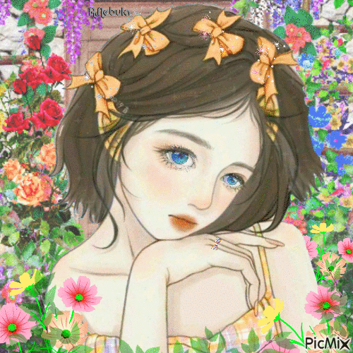 Girl with Blue Eyes - contest - 免费动画 GIF