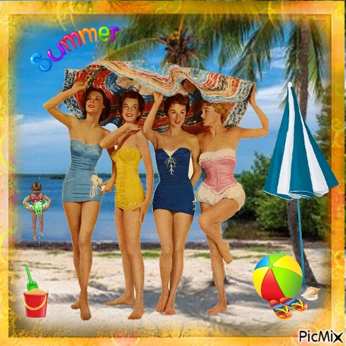 VINTAGE BATHING SUITS - zadarmo png