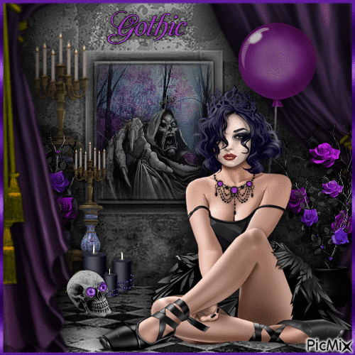 Gothic Woman-RM-04-02-23 - GIF animado gratis
