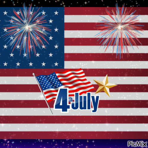 4th of July (my 2,580th PicMix) - Free animated GIF