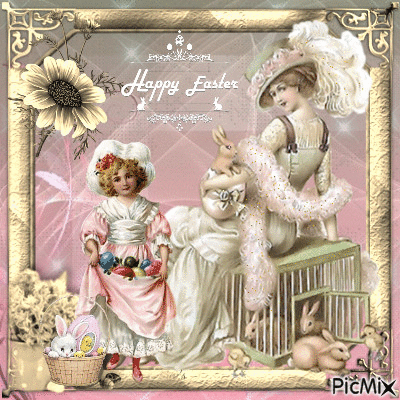 Vintage Easter - Δωρεάν κινούμενο GIF