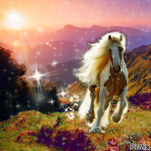 golden steed - Free animated GIF