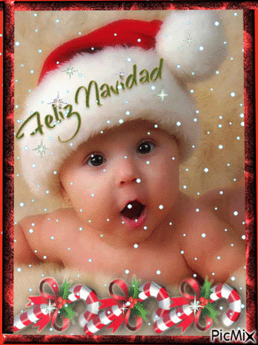 Bebé en Navidad - Besplatni animirani GIF