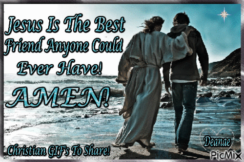Jesus Is The Best Friend Anyone Could Ever Have! Amen! - Ingyenes animált GIF