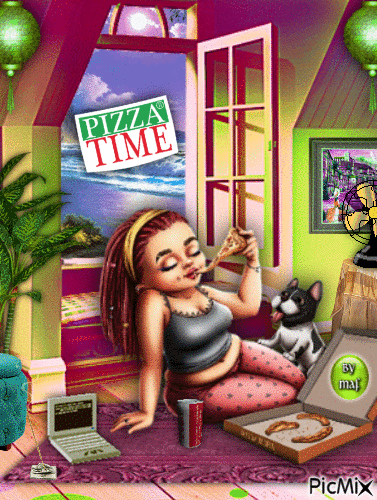 Pizza Time - Gratis animerad GIF