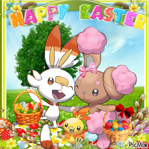 Happy Easter from Pokemon - 無料のアニメーション GIF