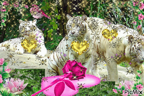 Beautiful Lions - 無料のアニメーション GIF