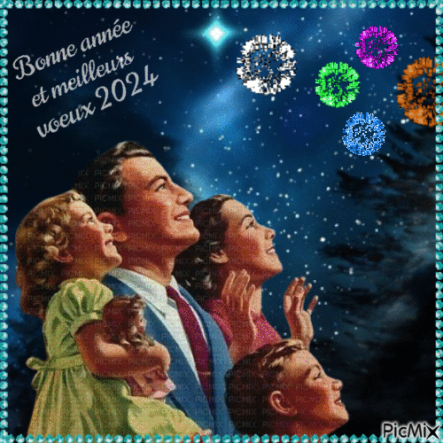 Bonne année et meilleurs vœux 2024. - Ücretsiz animasyonlu GIF
