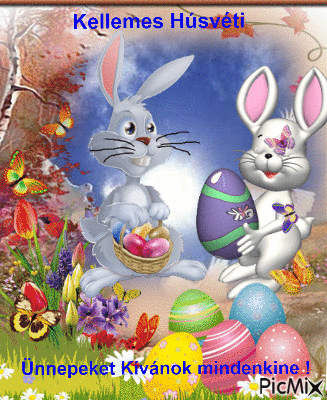 Kellemes Húsvéti ünnepeket - Zdarma animovaný GIF