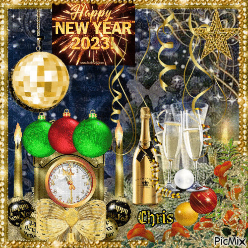 happy new year 2023 - Gratis geanimeerde GIF