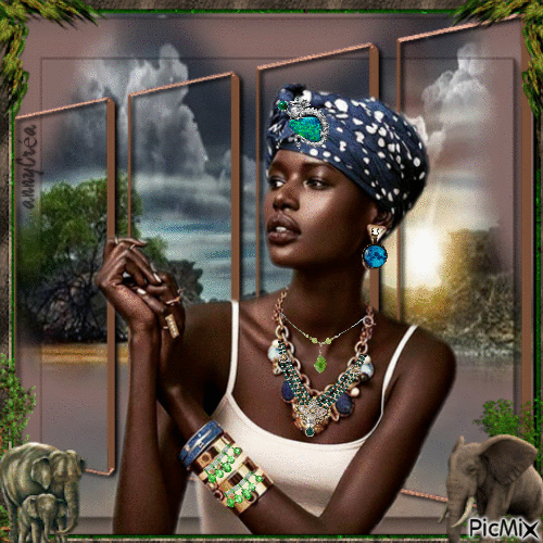 Beauté africaine - Δωρεάν κινούμενο GIF