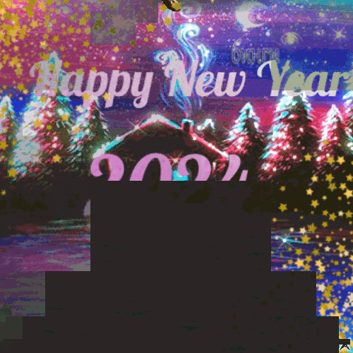 Happy New Year  2024! 🙂 - GIF animé gratuit