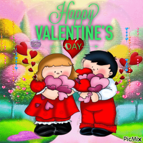Happy Valentine's Day -AMORINI - GIF animado grátis