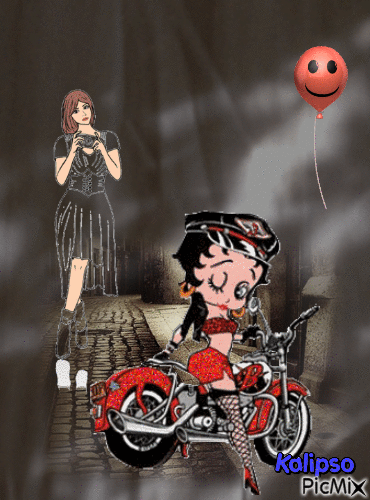 Betty and motor - Darmowy animowany GIF
