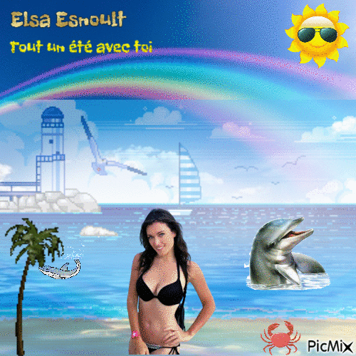 Elsa Esnoult - tout un été... - 免费动画 GIF