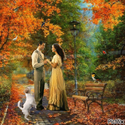 Romantic autumn - Gratis animeret GIF
