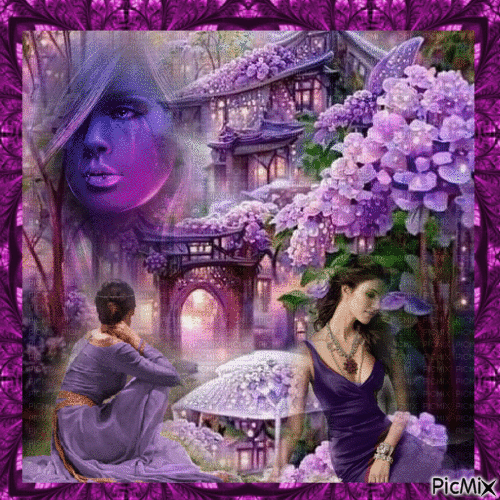 Mulheres de purple - Gratis animeret GIF