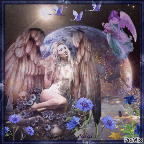 fantasy art... angel - Gratis geanimeerde GIF