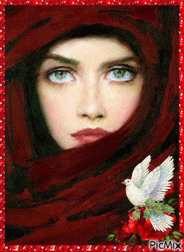 lady in red - Безплатен анимиран GIF