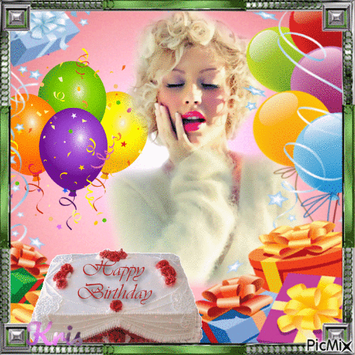 M. Monroe's birthday - Free animated GIF