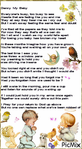 Danny My Baby Poem I wrote .. - Безплатен анимиран GIF