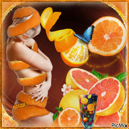 donna e arance - 無料のアニメーション GIF