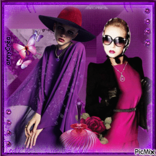 Purple fashion - Бесплатный анимированный гифка