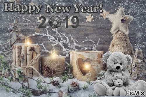 Happy New Year 2019 - GIF animé gratuit