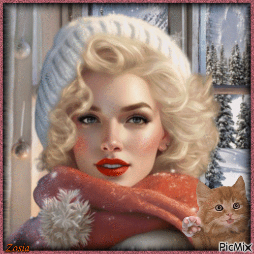⛄ Zimowy portret ⛄ - Bezmaksas animēts GIF