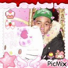 Cutecore Tyler and Hello Kitty!!🍮 - GIF animé gratuit