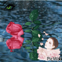 rivière de roses au paradis - 無料のアニメーション GIF
