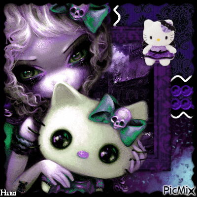 {{{Gothic Hello Kitty}}} - Gratis geanimeerde GIF