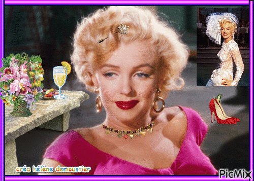 HD femme(Marilyn Monroe) - GIF animé gratuit