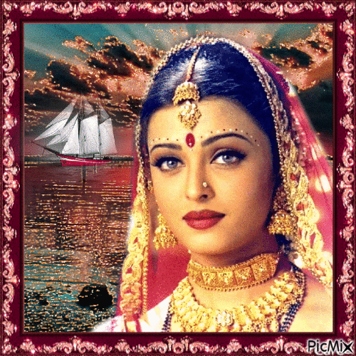 Aishwarya Rai... eine indische Schönheit - Ingyenes animált GIF