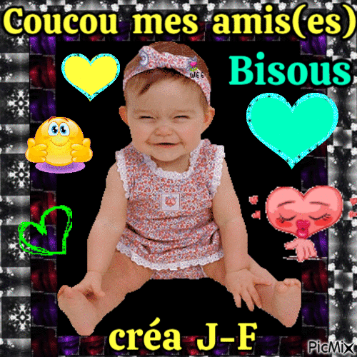 coucou me amis(es) - Бесплатный анимированный гифка