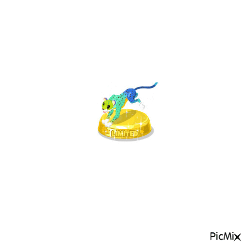 Rainbow Cheetah - Free animated GIF