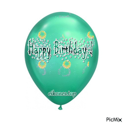 balloon-Happy Birthday - Бесплатный анимированный гифка
