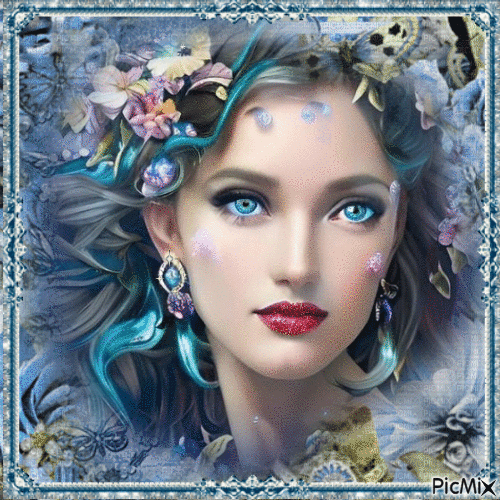 Donna in blu-Concorso - Безплатен анимиран GIF