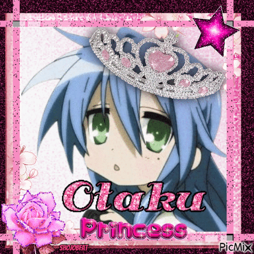 otaku princess konata :3 - Δωρεάν κινούμενο GIF