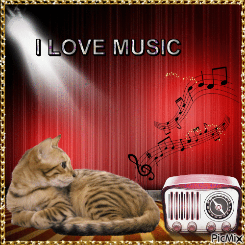 I love music - Nemokamas animacinis gif
