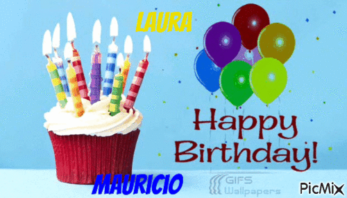 Laura cumpleaños - Nemokamas animacinis gif