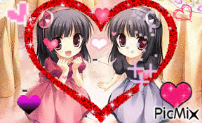 Amours jumeaux - Bezmaksas animēts GIF