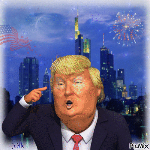 Donald Trump   45ᵉ président des États-Unis ! - Free animated GIF