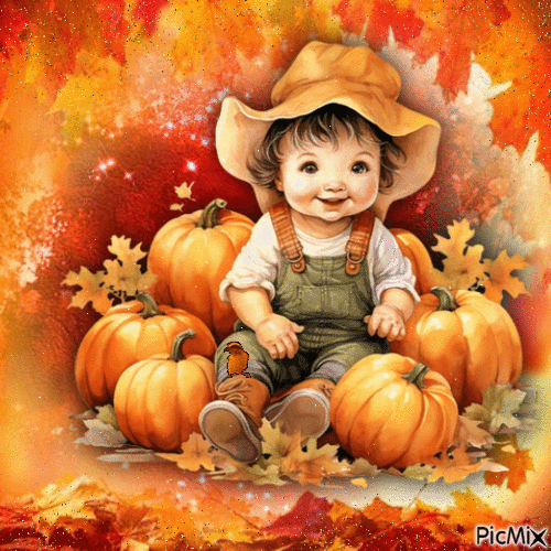 Happy Weekend Autumn Baby - GIF animasi gratis